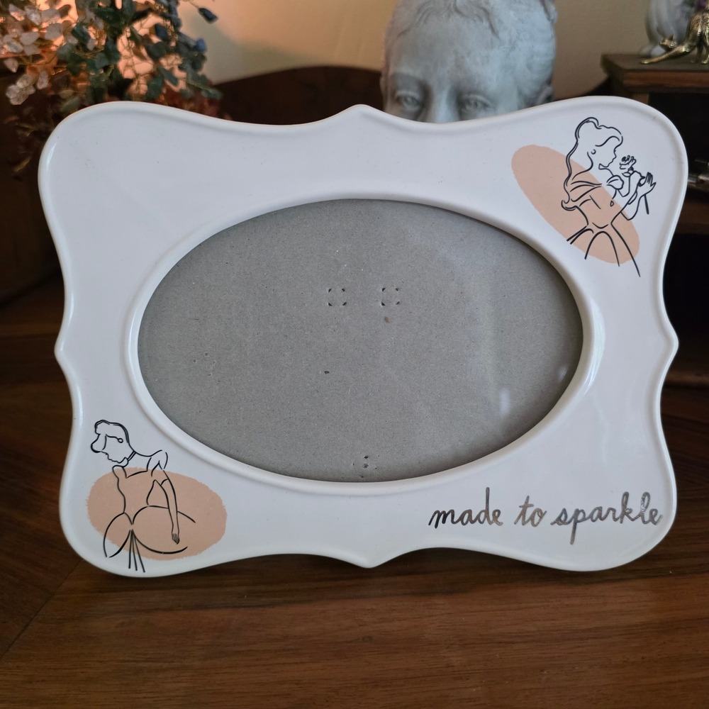 Rae Dunn Disney Princess Ceramic Picture Frame Made to‎ Sparkle Cinderella Belle